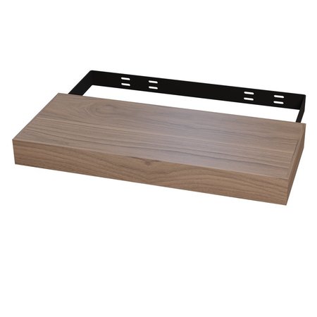 DESIGNS OF DISTINCTION 10" x 24" Contemporary Floating Shelf, Walnut 01MFL102410WL1